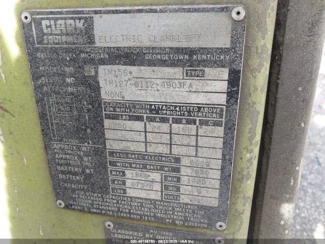 1980 CLARK TM15S FORKLIFT 9