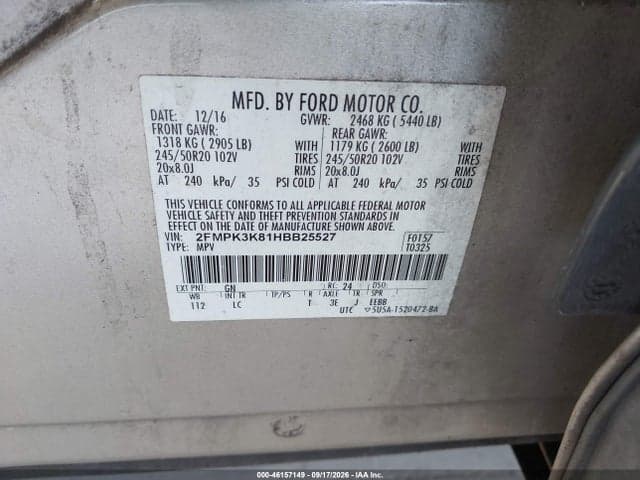 2017 FORD EDGE TITANIUM 9