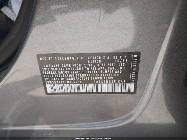 2017 VOLKSWAGEN JETTA 1.4T S 9