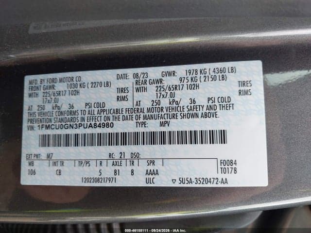 2023 FORD ESCAPE ACTIVE 9