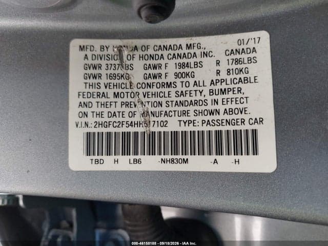 2017 HONDA CIVIC LX 17