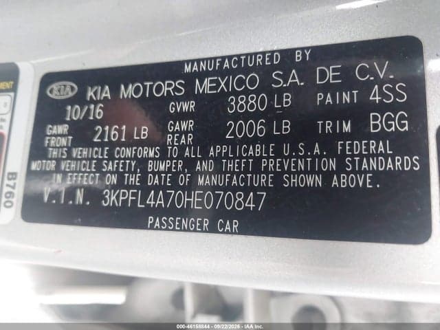 2017 KIA FORTE LX/S 9