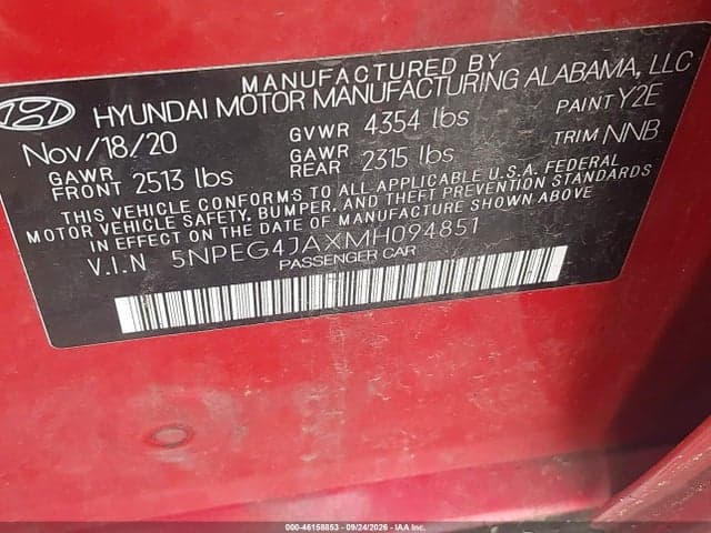 2021 HYUNDAI SONATA SE 9