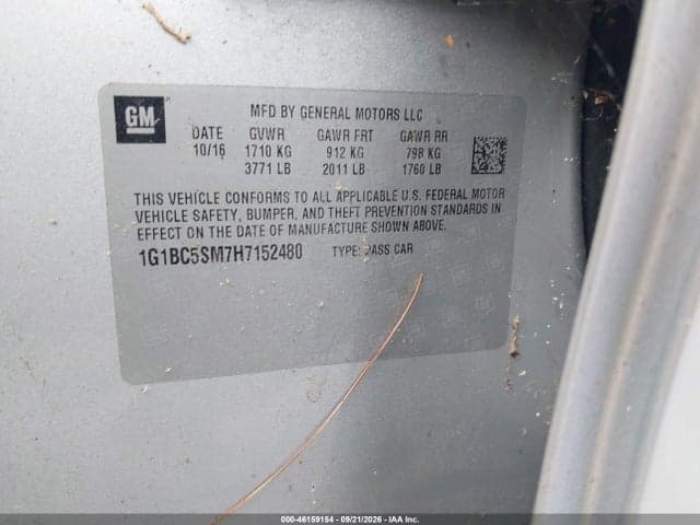 2017 CHEVROLET CRUZE LS AUTO 9