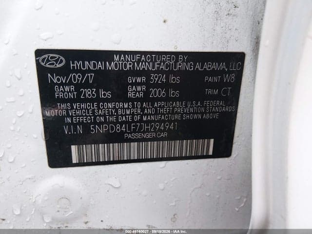2018 HYUNDAI ELANTRA SEL 9