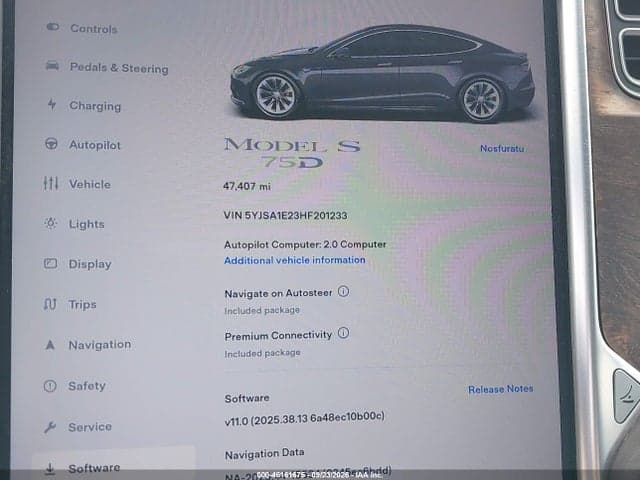 2017 TESLA MODEL S 100D/60D/75D/90D/P100D 7