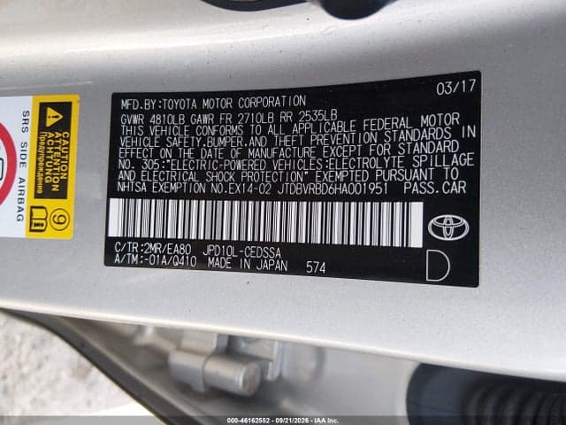 2017 TOYOTA MIRAI 9