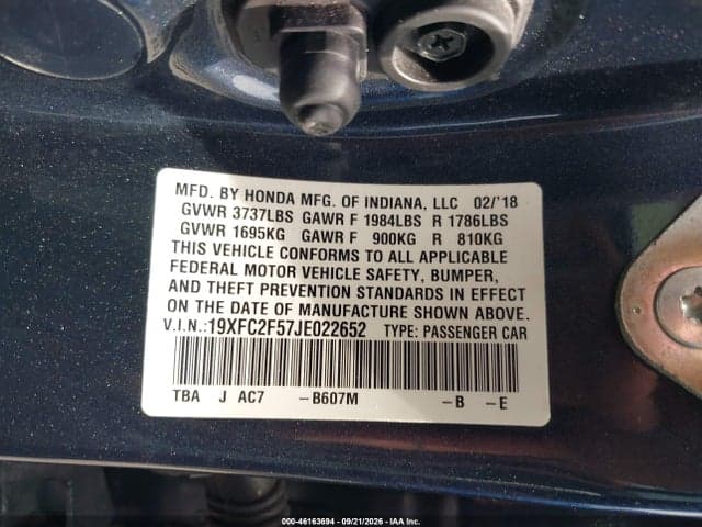 2018 HONDA CIVIC LX 9