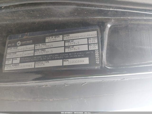 1982 DODGE D-SERIES D150 9