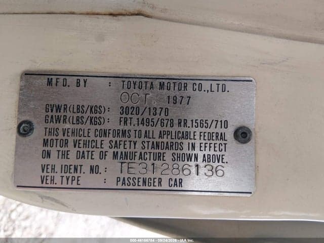 1978 TOYOTA COROLLA 9