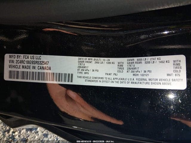2025 CHRYSLER PACIFICA SELECT 9
