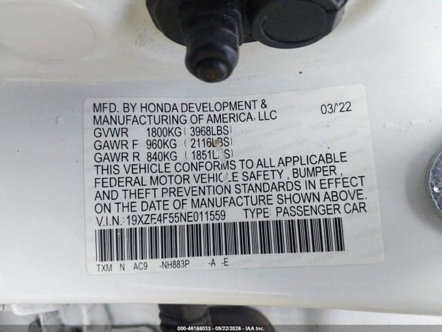 2022 HONDA INSIGHT EX 9