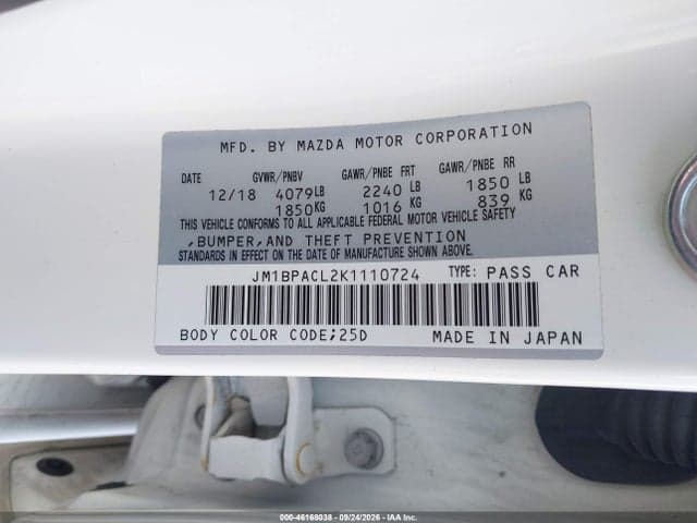 2019 MAZDA MAZDA3 SELECT PACKAGE 9