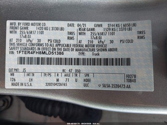 2021 FORD RANGER XLT 9