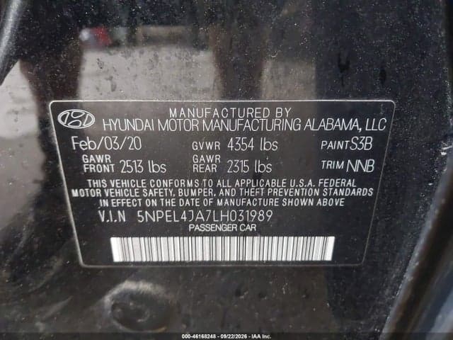2020 HYUNDAI SONATA SEL 9