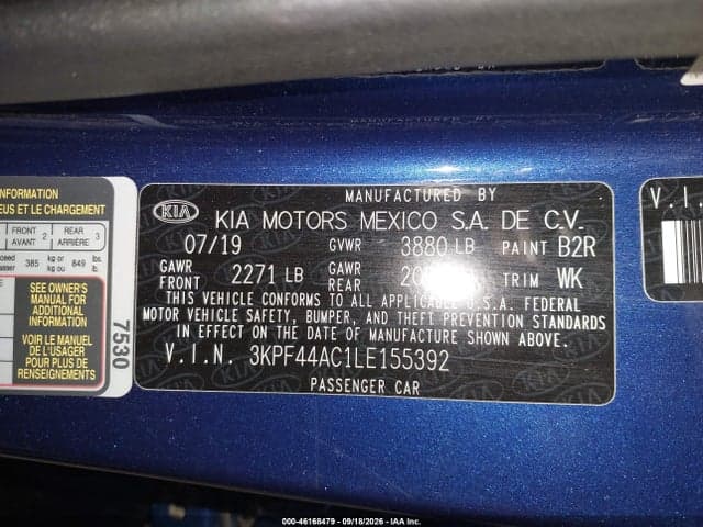 2020 KIA FORTE GT MANUAL 9