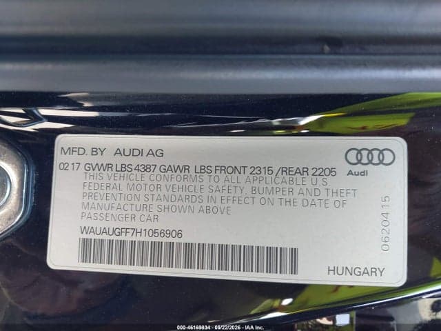 2017 AUDI A3 2.0T PREMIUM 9