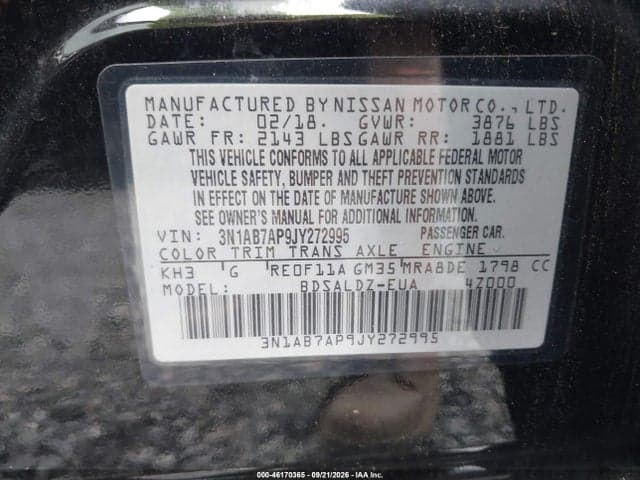 2018 NISSAN SENTRA SV 9