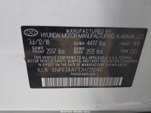 2018 HYUNDAI SONATA SEL+ 9