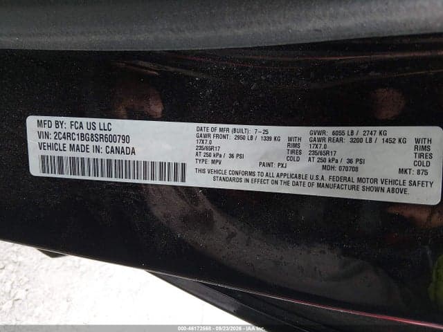 2025 CHRYSLER PACIFICA SELECT 9