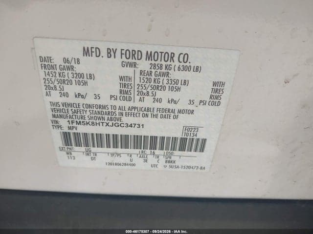 2018 FORD EXPLORER PLATINUM 9