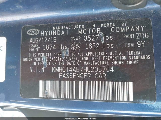 2017 HYUNDAI ACCENT SE 9