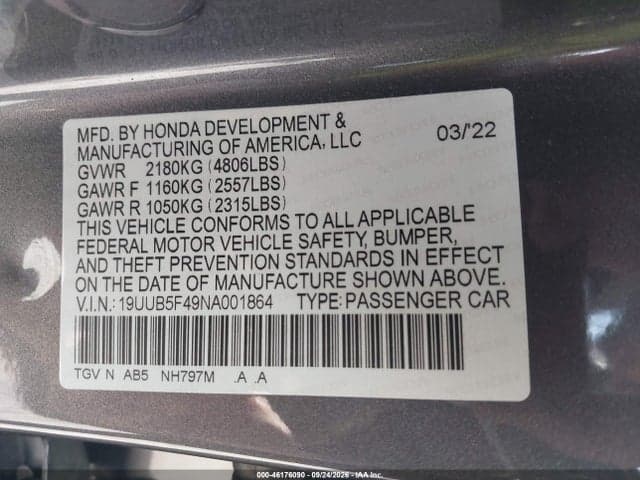 2022 ACURA TLX TECHNOLOGY PACKAGE 9