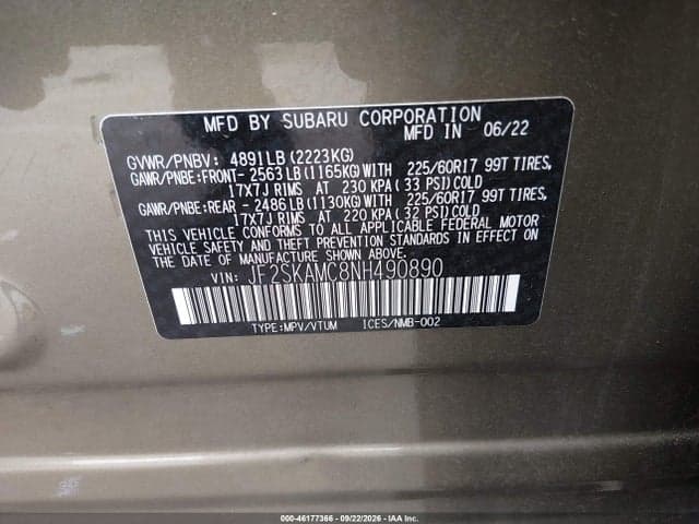 2022 SUBARU FORESTER WILDERNESS 9