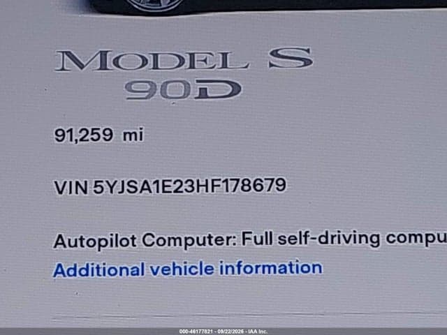 2017 TESLA MODEL S 100D/60D/75D/90D/P100D 14