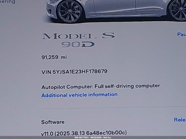 2017 TESLA MODEL S 100D/60D/75D/90D/P100D 7