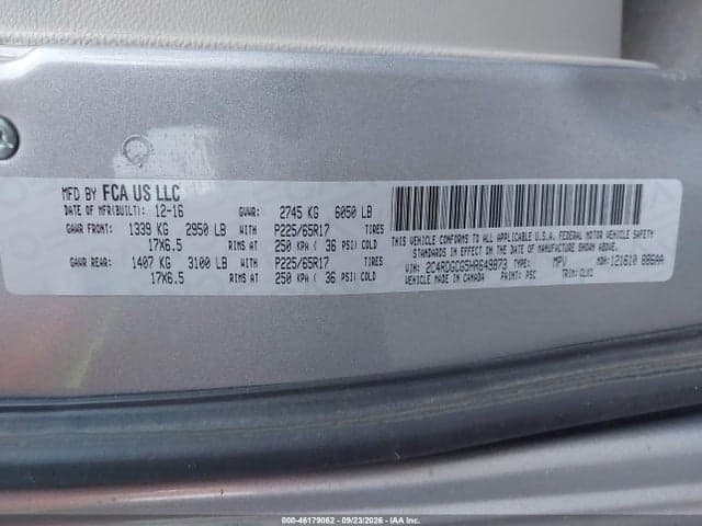 2017 DODGE GRAND CARAVAN SXT 9
