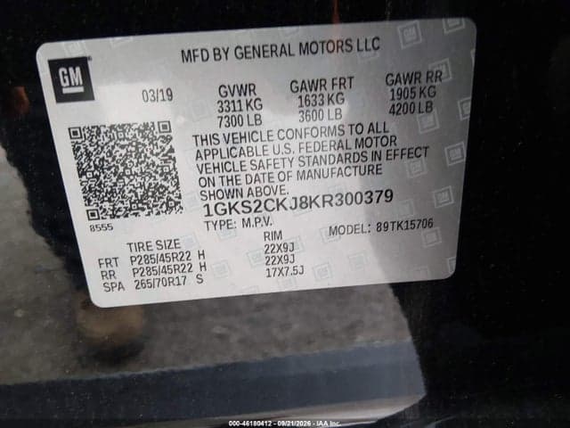 2019 GMC YUKON DENALI 9