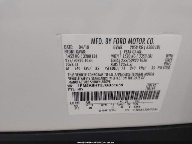 2018 FORD EXPLORER PLATINUM 9