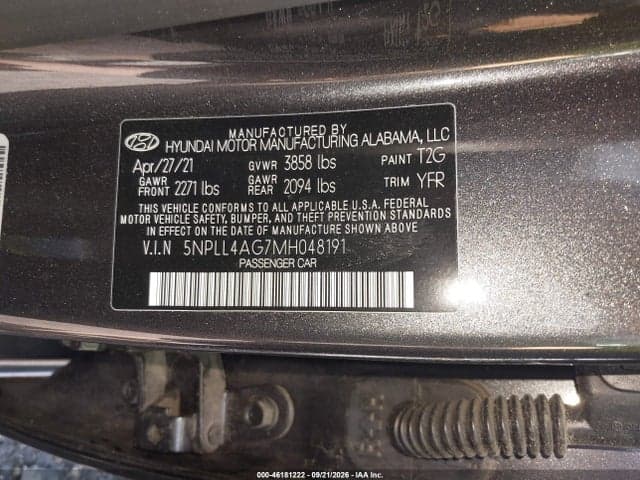 2021 HYUNDAI ELANTRA SE 9