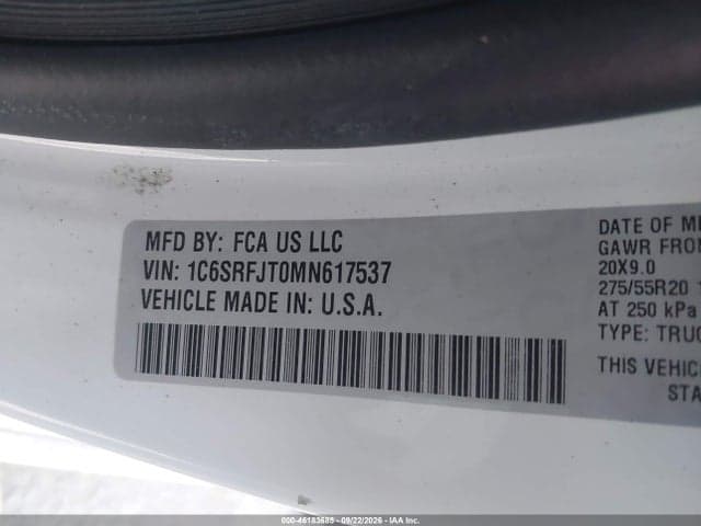 2021 RAM 1500 LARAMIE 4X4 5'7 BOX 9