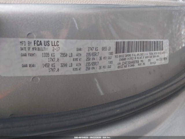 2017 CHRYSLER PACIFICA TOURING-L 9