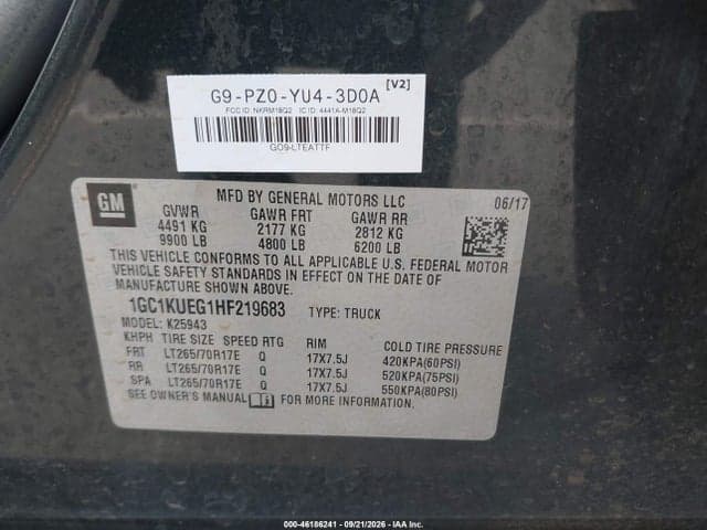 2017 CHEVROLET SILVERADO 2500HD WT 9
