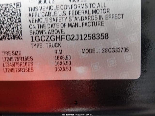 2018 CHEVROLET EXPRESS 3500 WORK VAN 9