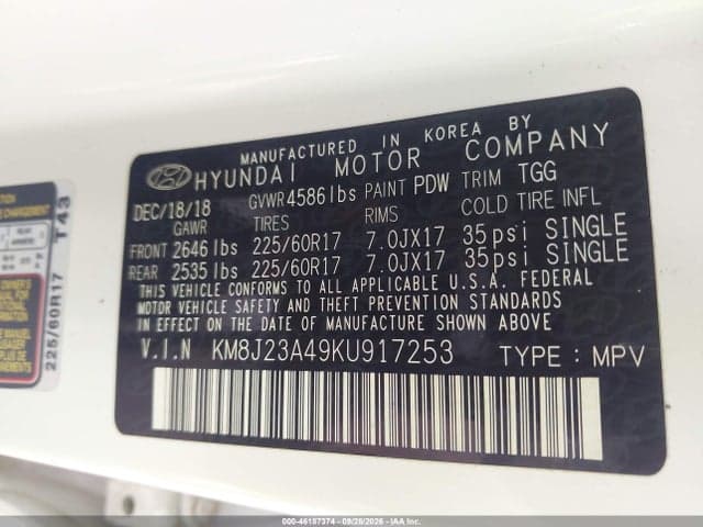 2019 HYUNDAI TUCSON SE 9