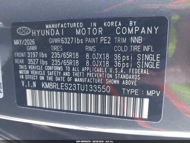 2026 HYUNDAI PALISADE SEL 7P 9