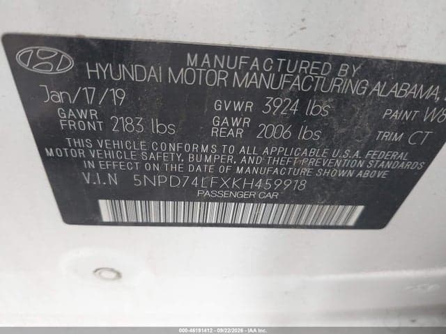 2019 HYUNDAI ELANTRA SE 9