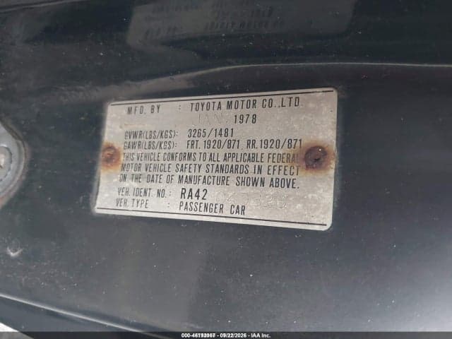 1978 TOYOTA CELICA 9
