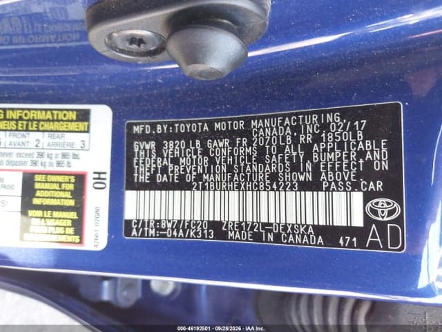 2017 TOYOTA COROLLA SE 9