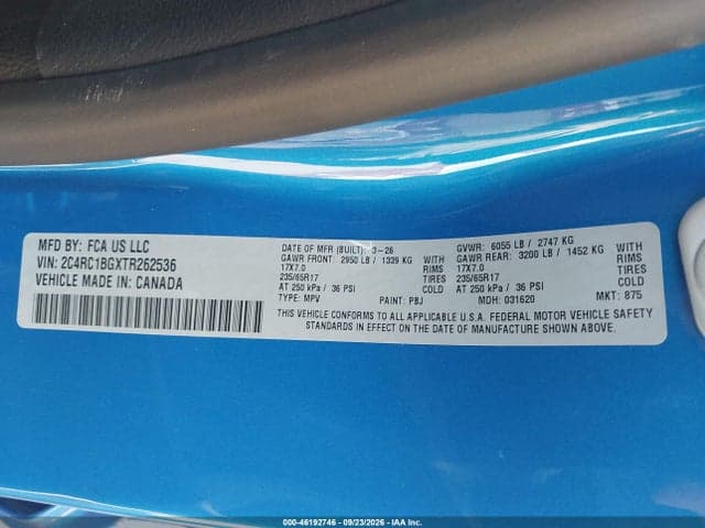 2026 CHRYSLER PACIFICA SELECT 9