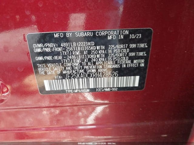 2024 SUBARU FORESTER PREMIUM 9
