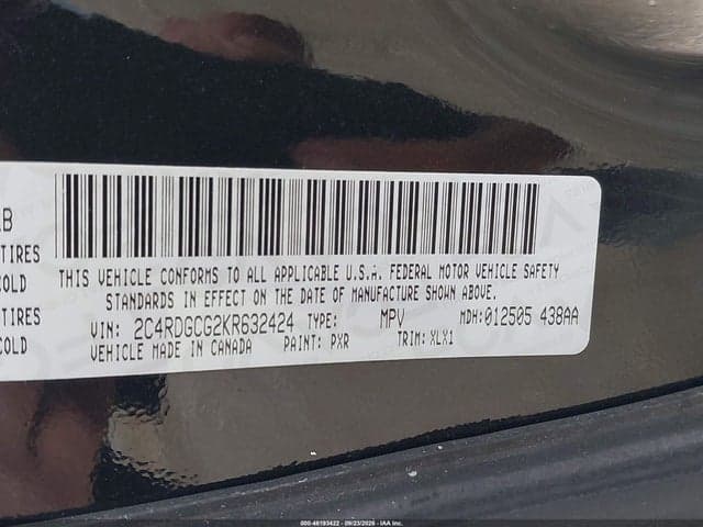 2019 DODGE GRAND CARAVAN SXT 9