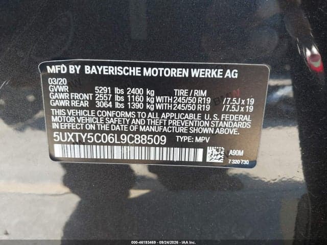 2020 BMW X3 XDRIVE30I 9