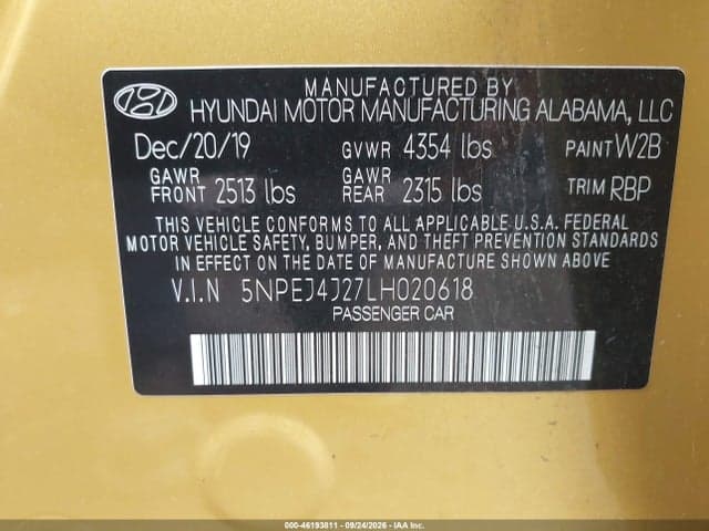 2020 HYUNDAI SONATA SEL PLUS 9