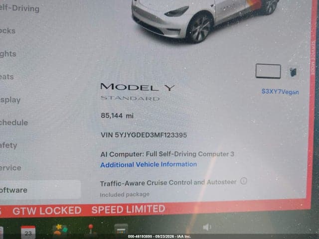 2021 TESLA MODEL Y STANDARD RANGE 7