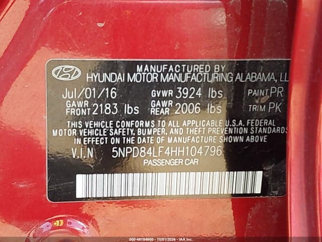 2017 HYUNDAI ELANTRA SE 9